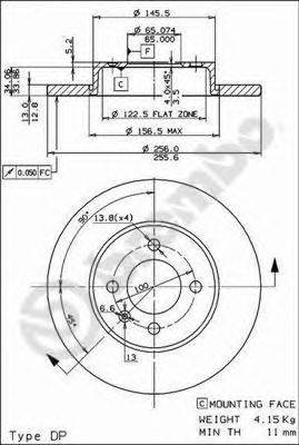 Тормозной диск BS 7383 BRECO