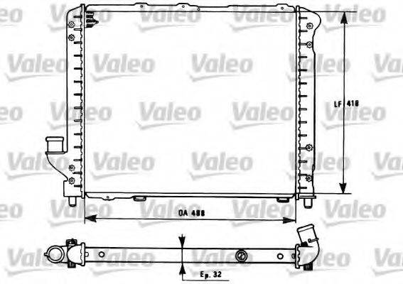 Радиатор, охлаждение двигателя 731281 VALEO