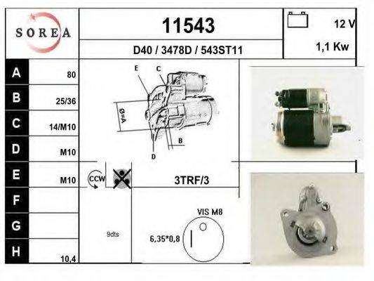Стартер 11543 EAI