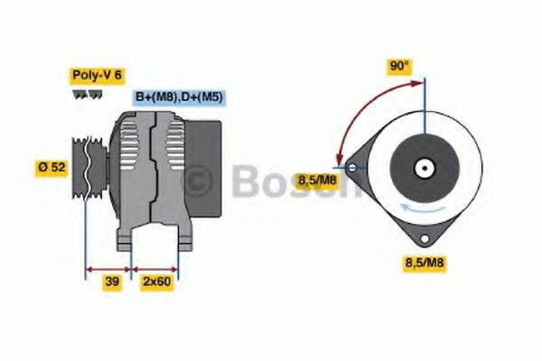 Генератор 0 986 041 280 BOSCH