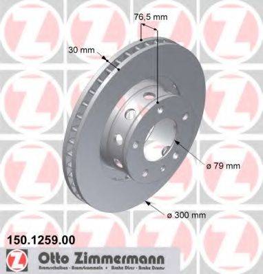 Тормозной диск 150.1259.00 ZIMMERMANN