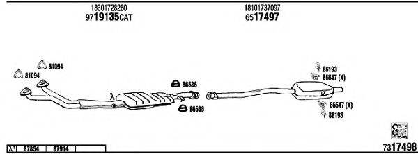 Система выпуска ОГ BW32007 WALKER