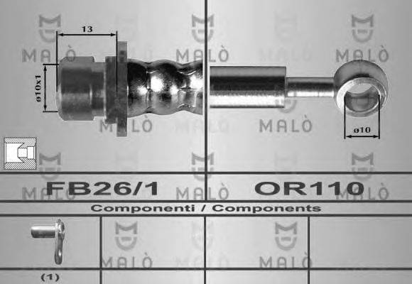 Тормозной шланг 80458 MALO