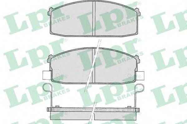 Комплект тормозных колодок, дисковый тормоз 05P527 LPR
