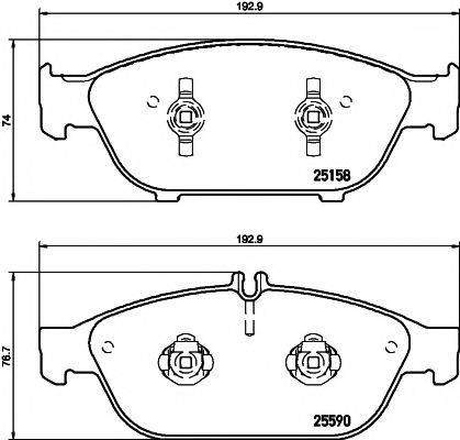 Комплект тормозных колодок, дисковый тормоз 8DB 355 020-681 HELLA PAGID