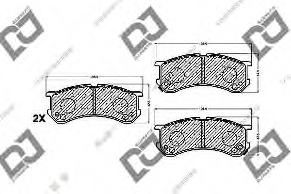 Комплект тормозных колодок BP1434 DJ PARTS