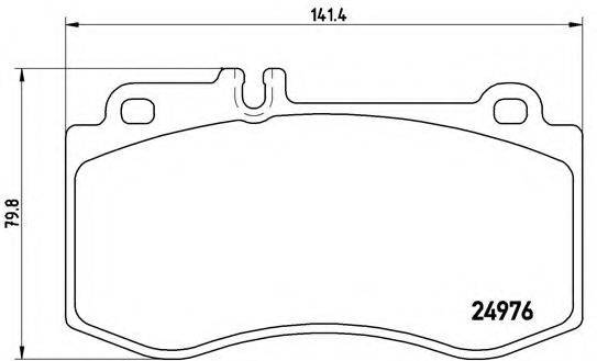 Комплект тормозных колодок, дисковый тормоз P 50 087 BREMBO