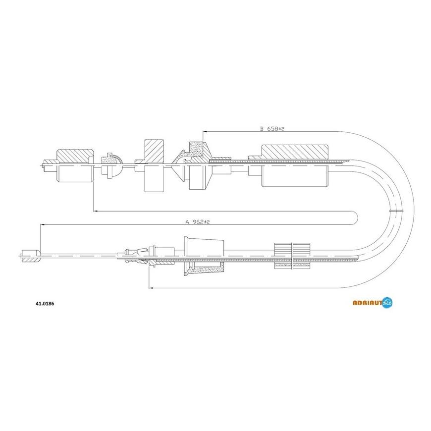 Трос сцепления 41.0186 ADRIAUTO