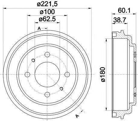 Тормозной барабан MBD355 MINTEX