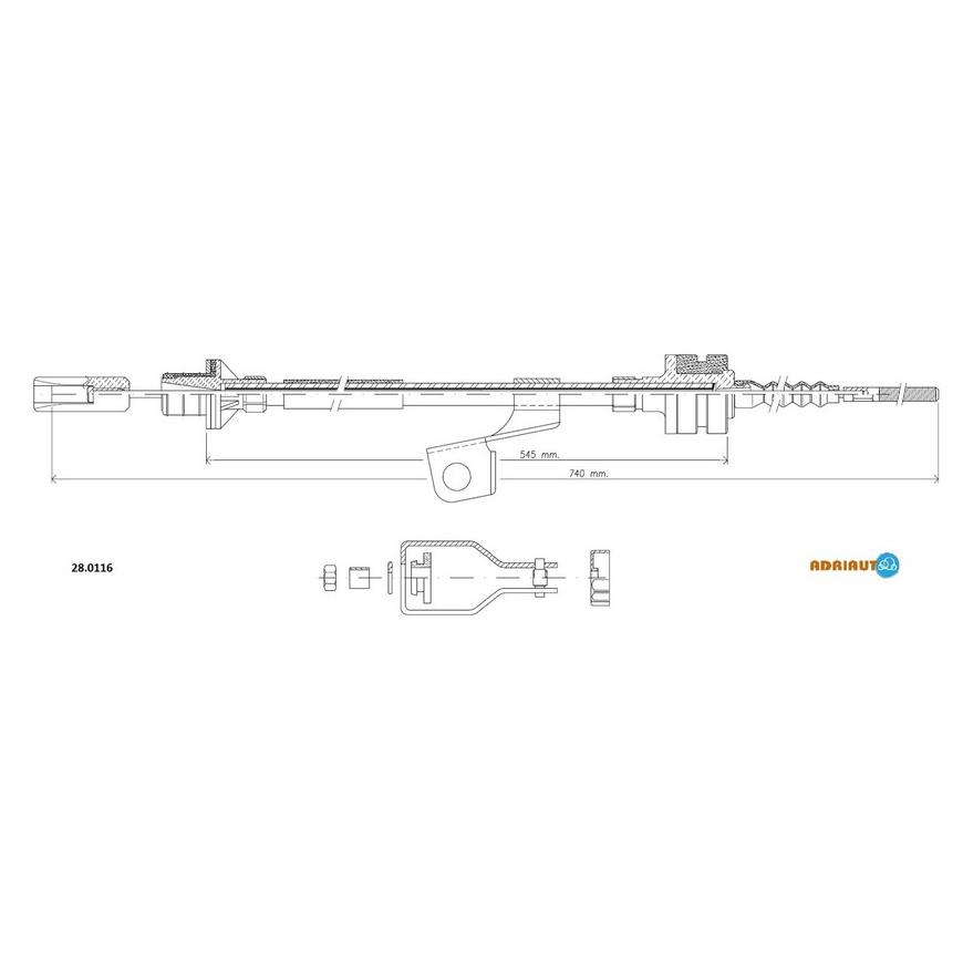 Тросик сцепления Adriauto