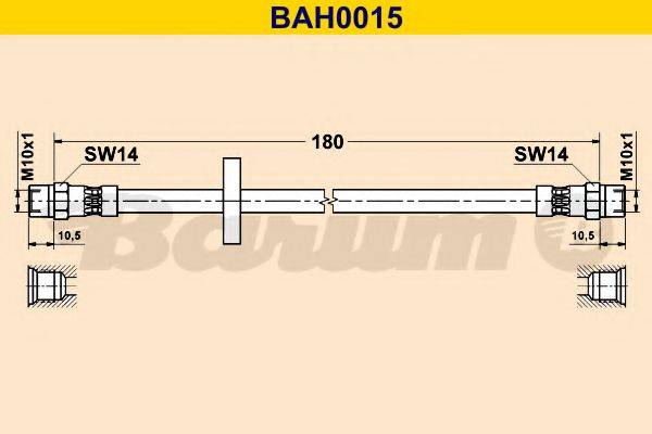 Тормозной шланг BAH0015 BARUM