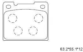 Комплект тормозных колодок, дисковый тормоз KD7568 ASIMCO