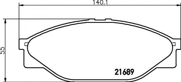 21689/15,5мм Тормозные колодки PAGID T3012 PAGID