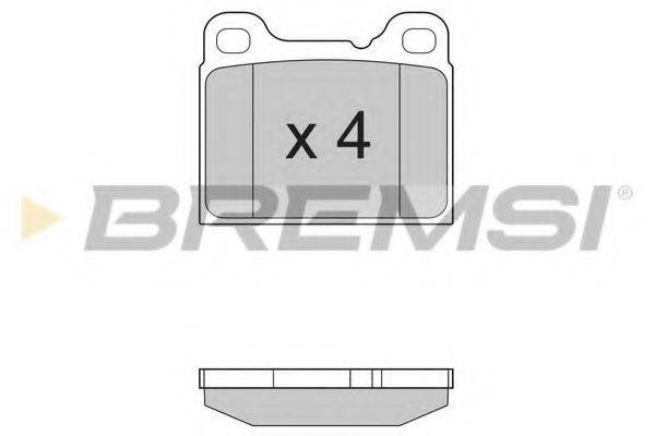 Комплект тормозных колодок, дисковый тормоз BP2383 BREMSI