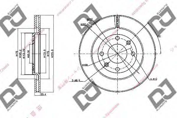 Тормозной диск BD1537 DJ PARTS