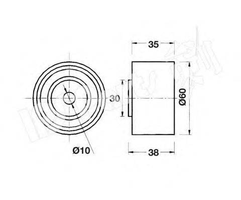 Устройство для натяжения ремня, ремень ГРМ ITB-6904 IPS Parts