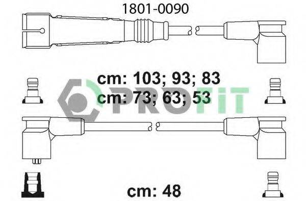 Комплект проводов зажигания 1801-0090 PROFIT