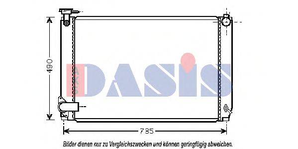 Радиатор, охлаждение двигателя 210205N AKS DASIS