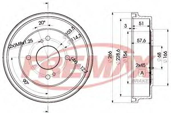 Тормозной барабан BD-0349 FREMAX