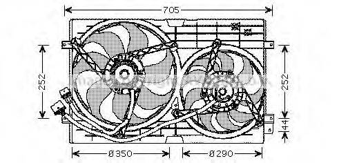 Вентилятор, охлаждение двигателя VW7508 PRASCO