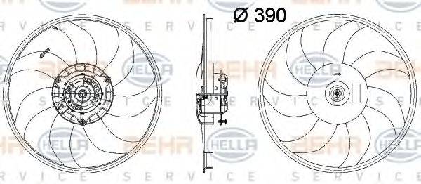 Вентилятор, охлаждение двигателя 8EW 351 041-631 HELLA