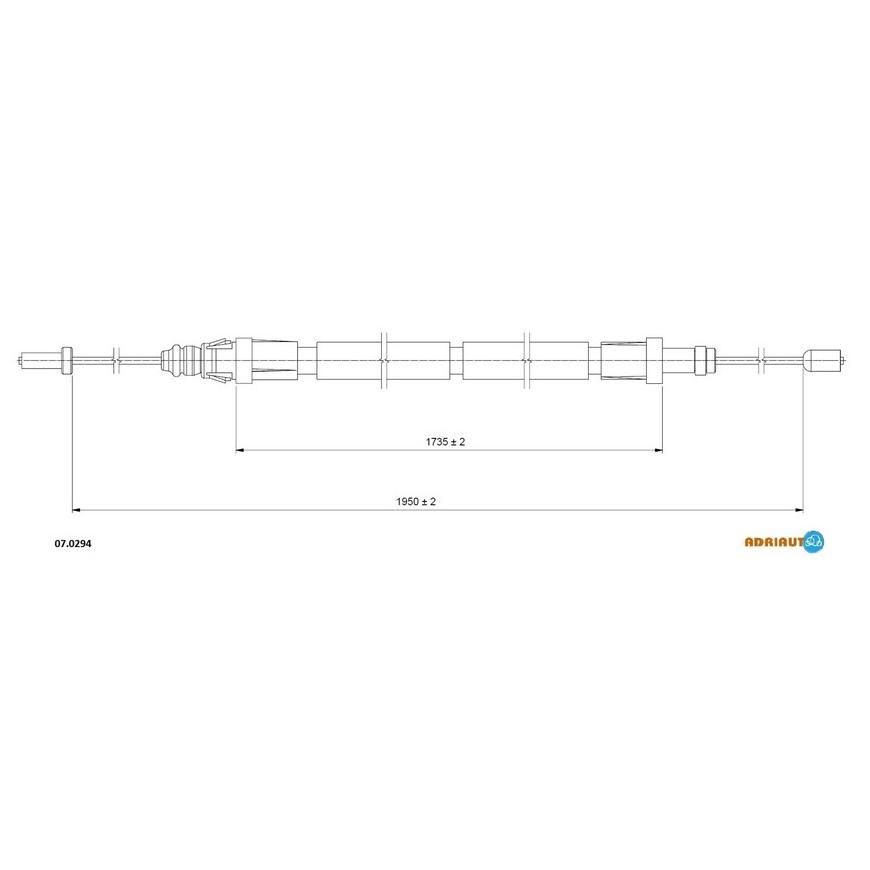 Трос тормоза стояночного 07.0294 ADRIAUTO