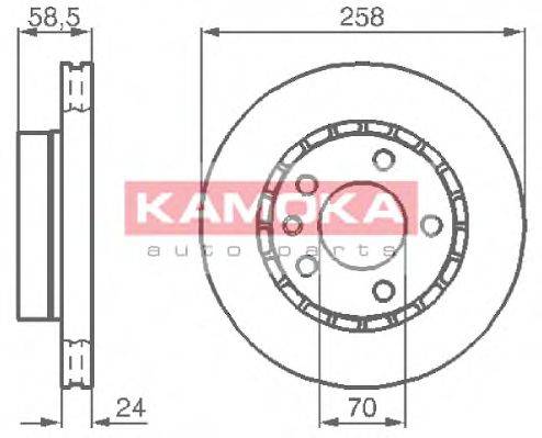 Тормозной диск 103376 KAMOKA