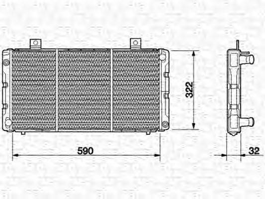 Радиатор, охлаждение двигателя 350213629000 MAGNETI MARELLI