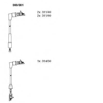Комплект проводов зажигания 300/301 BREMI