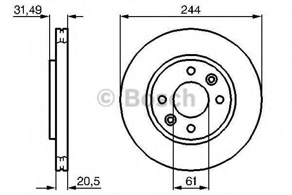 Тормозной диск 0 986 478 278 BOSCH