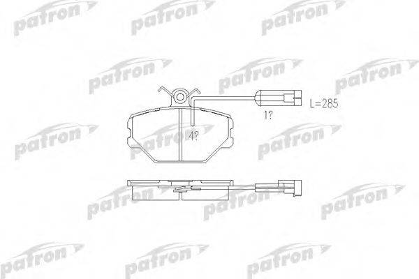 Комплект тормозных колодок, дисковый тормоз PBP524 PATRON