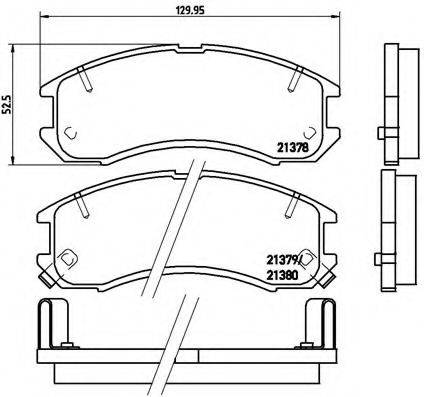 Комплект тормозных колодок, дисковый тормоз P 24 024 BREMBO