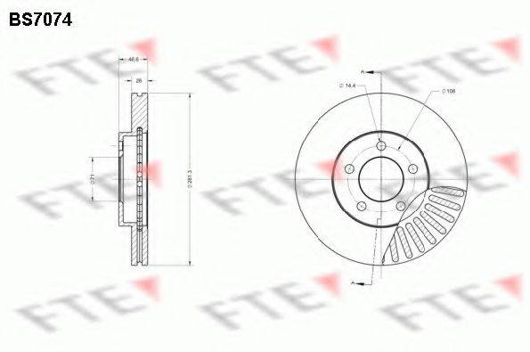 Тормозной диск BS7074 FTE