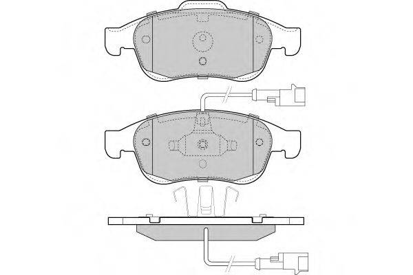 Комплект тормозных колодок, дисковый тормоз 12-1436 E.T.F.