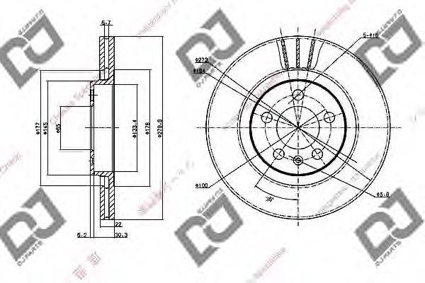 Тормозной диск BD1170 DJ PARTS