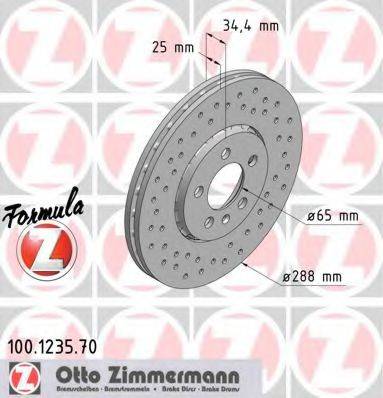 Тормозной диск 100.1235.70 ZIMMERMANN