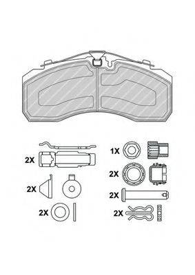 Комплект тормозных колодок, дисковый тормоз FCV4344PTS FERODO