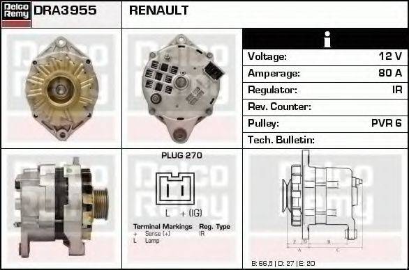 Генератор DRA3955 REMY