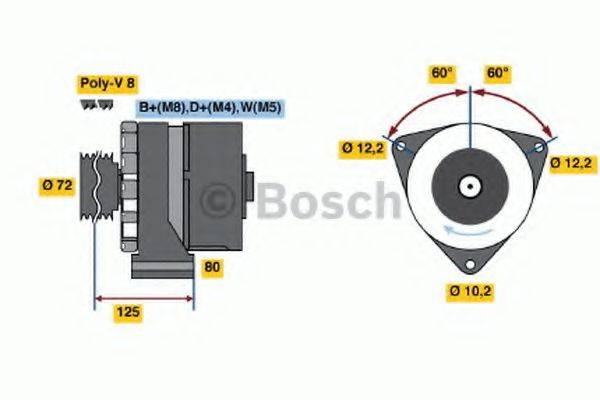 Генератор 0 986 040 260 BOSCH