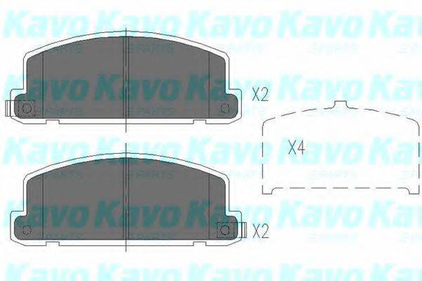 Комплект тормозных колодок, дисковый тормоз KBP-3506 KAVO PARTS