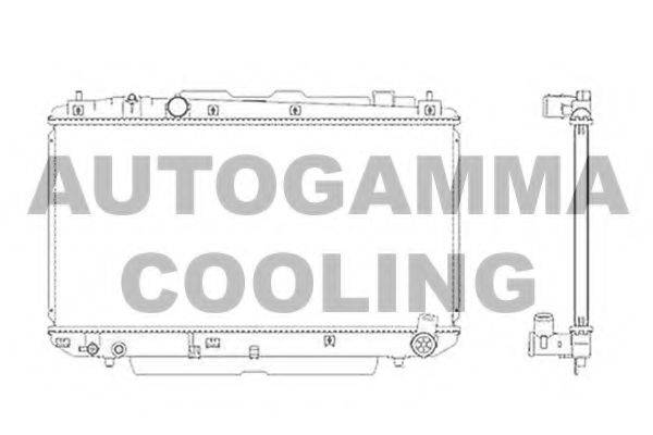 Радиатор, охлаждение двигателя 104115 AUTOGAMMA