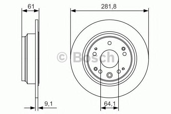 Тормозной диск 0 986 479 A91 BOSCH