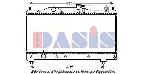 Радиатор, охлаждение двигателя 211960N AKS DASIS