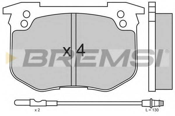 Комплект тормозных колодок, дисковый тормоз BP2159 BREMSI