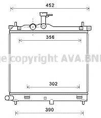 Радиатор, охлаждение двигателя HYA2291 AVA QUALITY COOLING