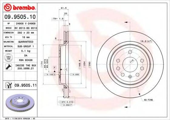 Тормозной диск BS 8513 BRECO