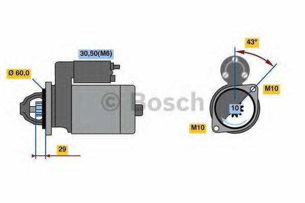 Стартер 0 986 022 280 BOSCH