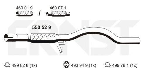 Труба выхлопного газа 550529 ERNST