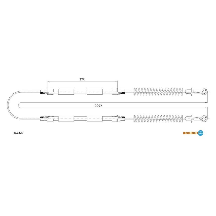 Тросик стояночного тормоза Adriauto 45.0205 ADRIAUTO