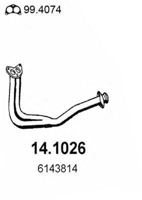 Труба выхлопного газа 14.1026 ASSO